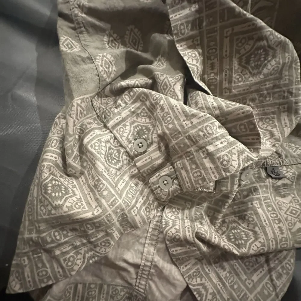 The North Face A5 Series Shirt Mens XL Short Sleeve Western Aztec Hiking Button